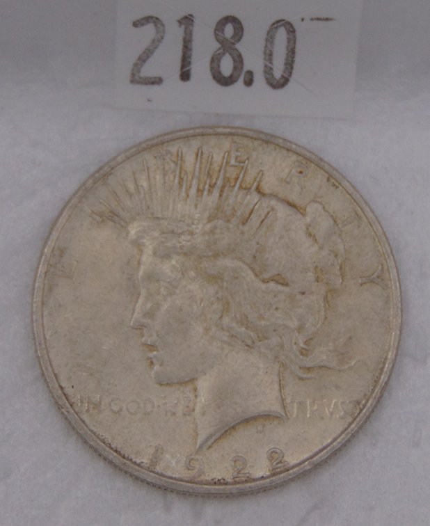 1922 Peace Dollar EF.