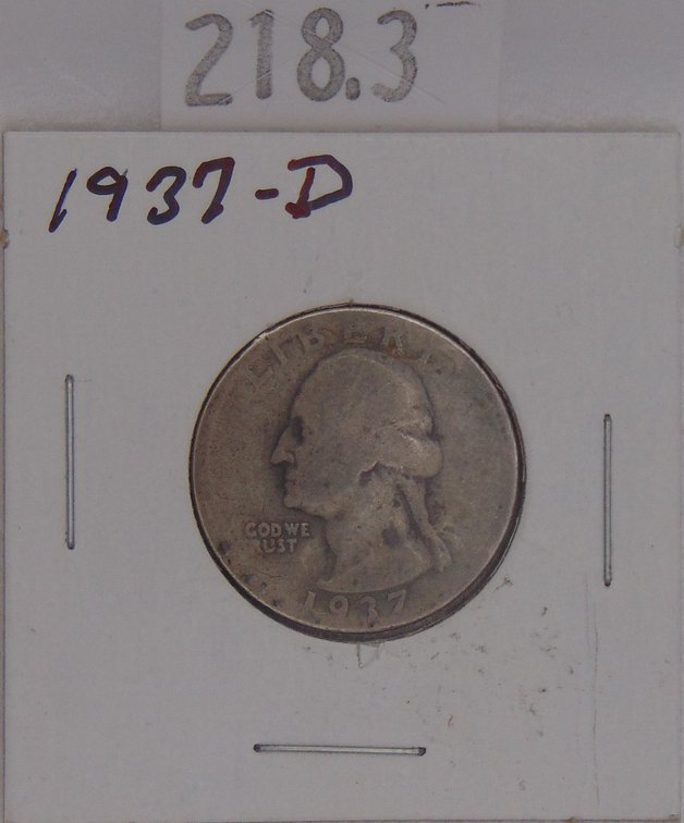 1937-D Washington Quarter.