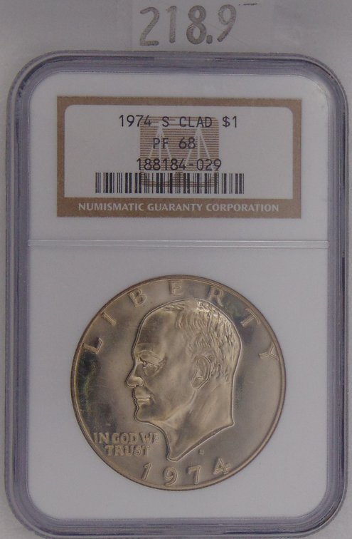 1974-S Clad Eisenhower Dollar NGC PF68.