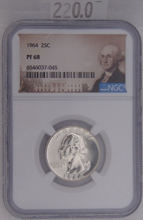 1964 Washington Quarter NGC PF68.