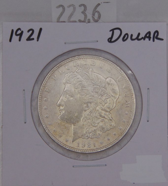 1921 Morgan Dollar AU (last year).