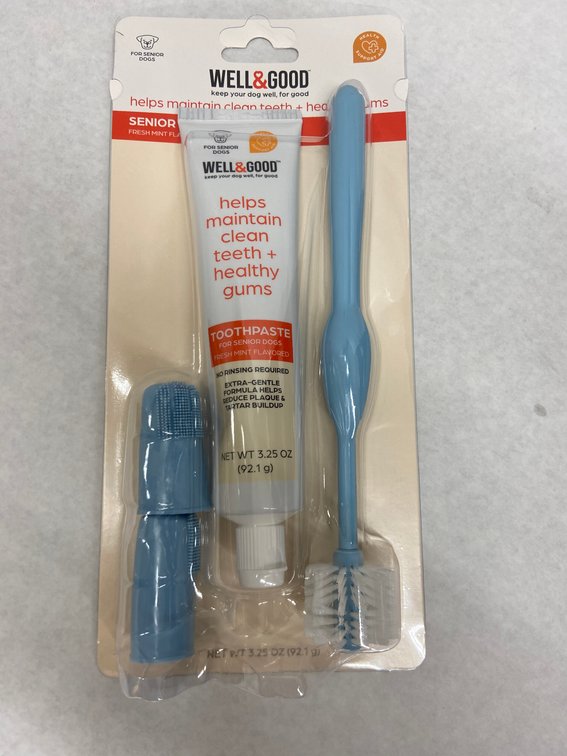 (22x Bid)Well & Good 3pc Dog Dental Health Kit