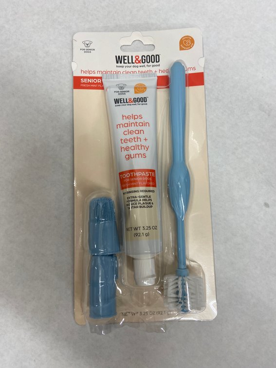 (604x Bid)Well & Good 3pc Dog Dental Health Kit