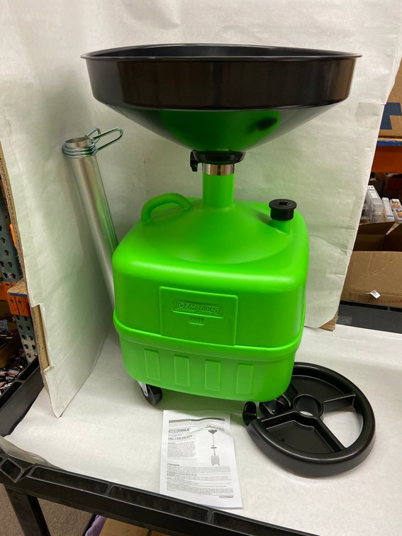 (4x Bid)OEM Tools 9gal Upright Portable Oil Drain
