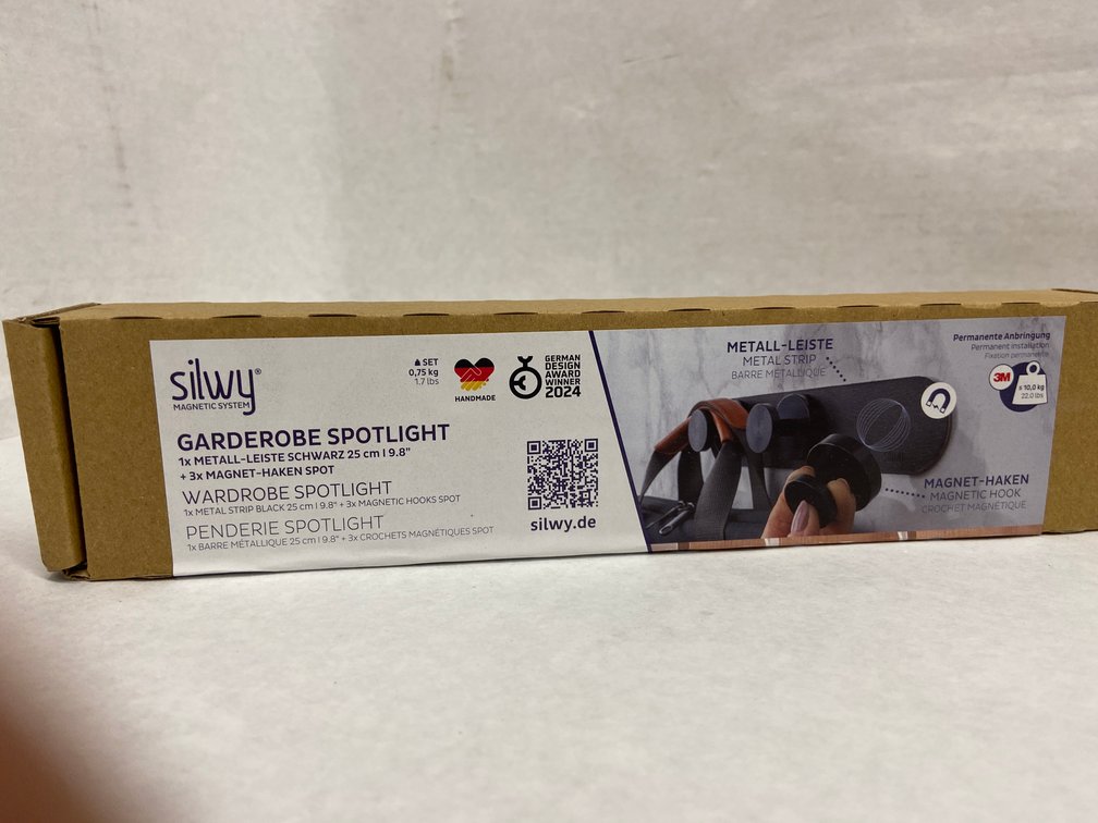 (3x Bid)Silwy 4pc 9.8" Magnetic Wardrobe Hangers Set