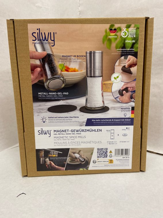 (5x Bid)Silwy 4pc Magnetic Spice Mill Set