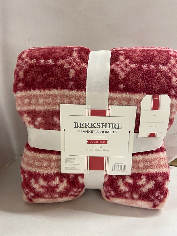 (2x Bid)Berkshire 60"x70" Throw Blanket