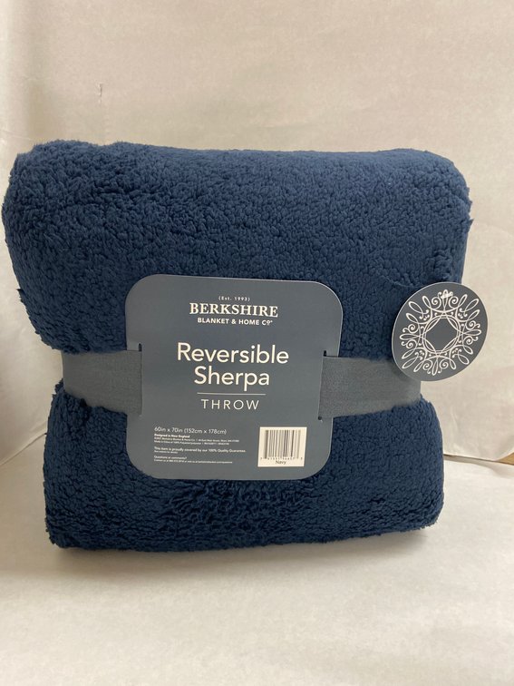 (6x Bid)Berkshire 60"x70" Reversible Sherpa Throw Blanket
