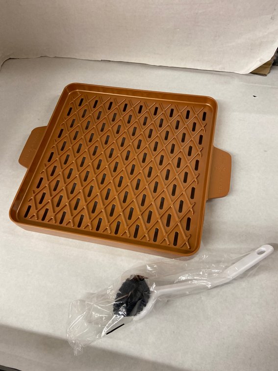 (24x Bid)Copper Chef BBQ Non-Stick Griddle Pan W/Brush