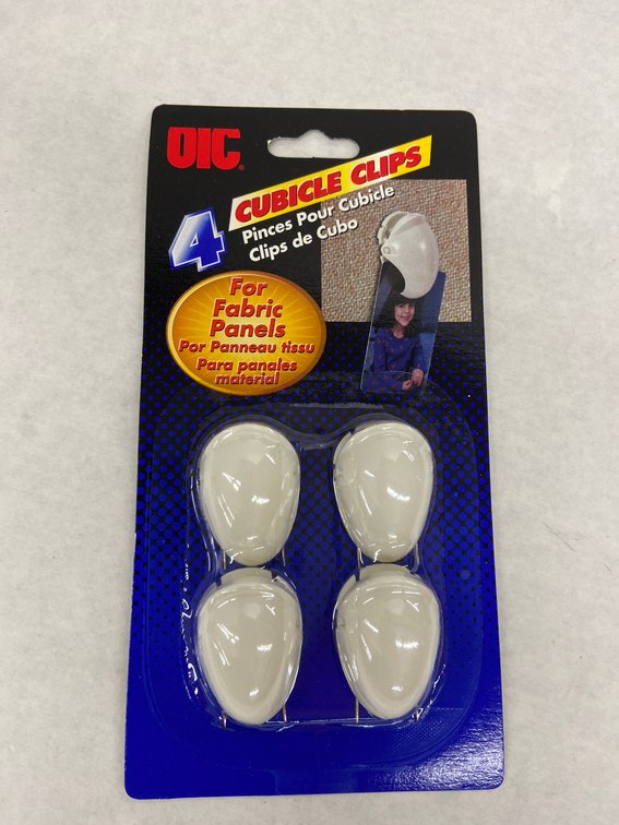 (144x Bid)OIC 4pc Cubicle Clips