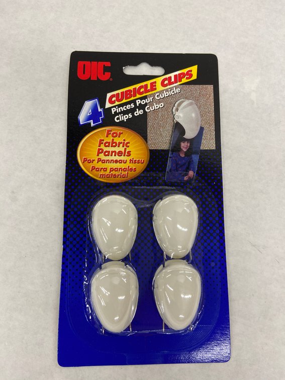 (288x Bid)OIC 4pc Cubicle Clips