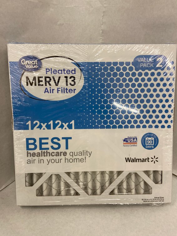 (7x Bid)Great Value 2pk Merv-13 Air Filter