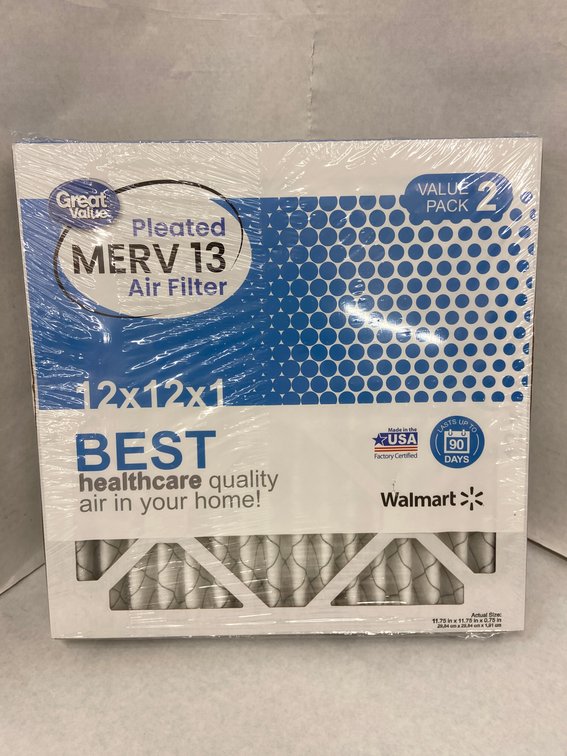 (30x Bid)Great Value 2pk Merv-13 Air Filter