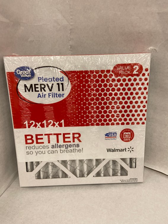 (30x Bid)Great Value 2pk Merv-11 Air Filter
