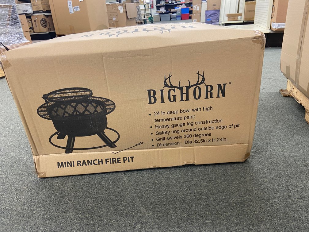 (2x Bid)Big Horn 32.5"x24" Mini Ranch Fire Pit