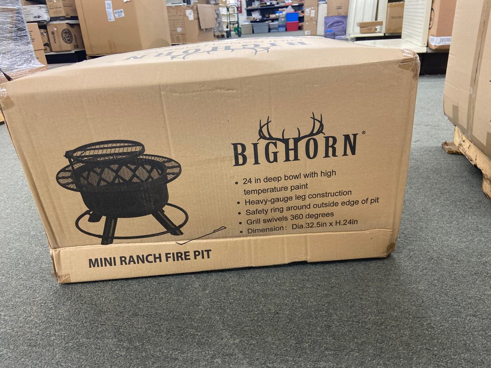 (2x Bid)Big Horn 32.5"x24" Mini Ranch Fire Pit