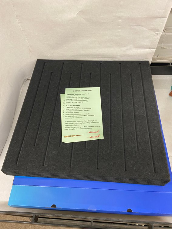 (4x Bid)Temgcuam 6pk 20"x20" Acoustical Wall Panel Set