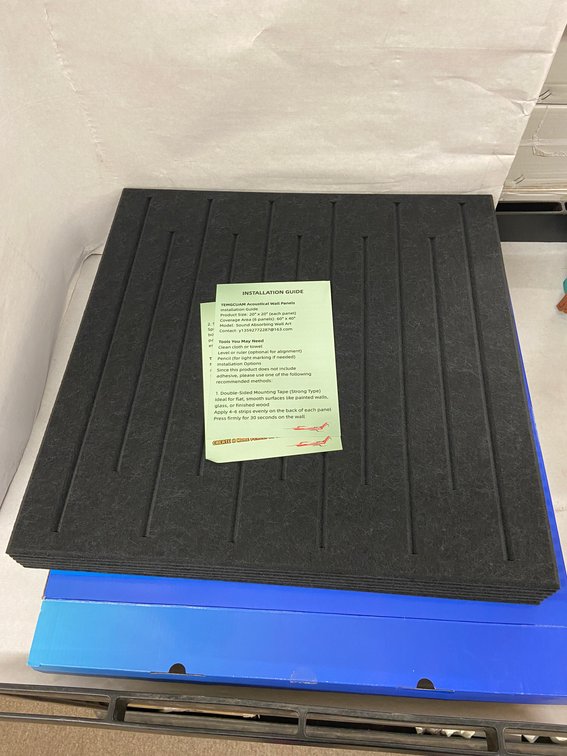 (2x Bid)Temgcuam 6pk 20"x20" Acoustical Wall Panel Set