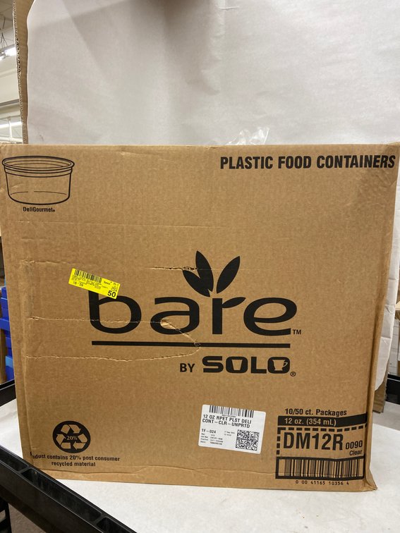 (2x Bid)Solo 500pc 12oz Plastic Food Containers