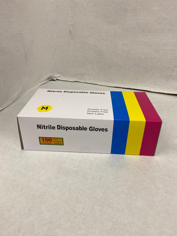 (80x Bid)Nitrile 100pc Disposable Gloves-Medium