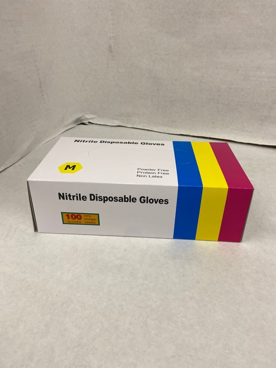 (100x Bid)Nitrile 100pc Disposable Gloves-Medium