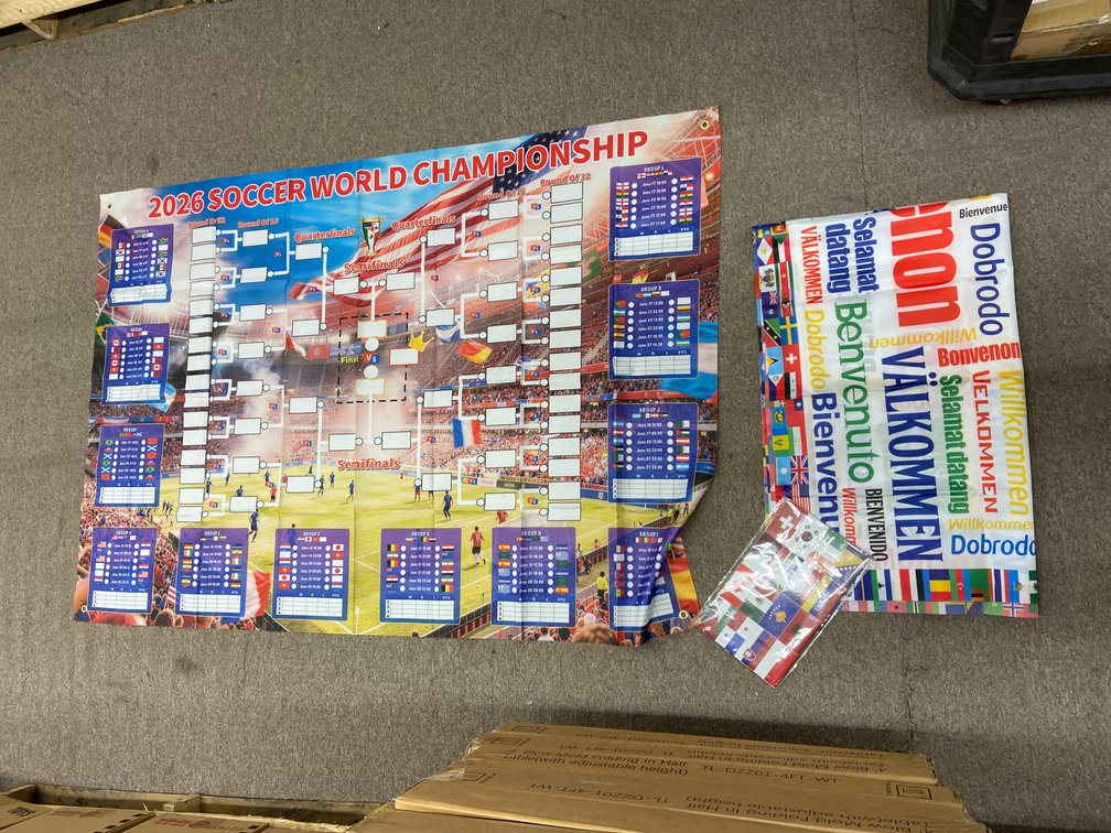 (25x Bid)2026 Soccer World Championship Poster W/ Stickers Kit