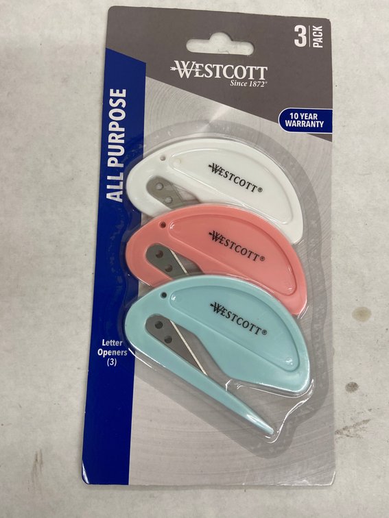 (36x Bid)Westcott 3pk Letter Opener