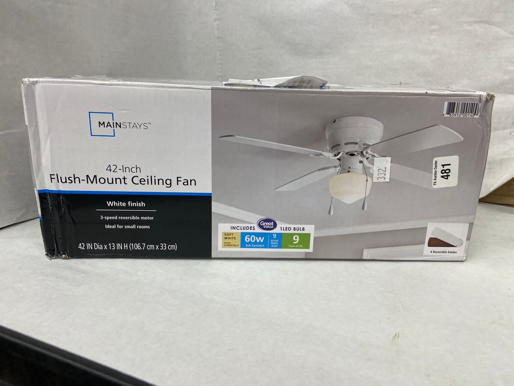 Mainstays 42" Flush Mount Ceiling Fan