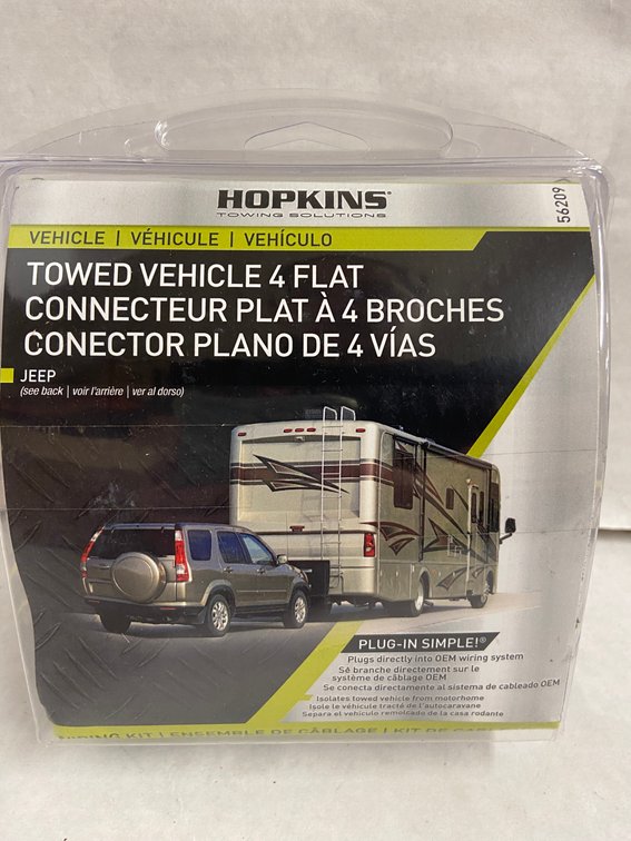 (4x Bid)Hopkins Towed Vehicle 4-Flat Connector