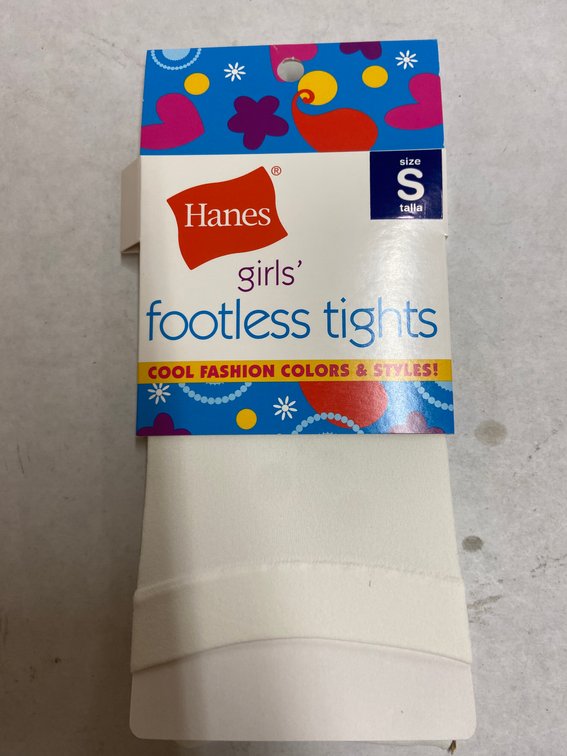 (132x Bid)Hanes Girls Footless Tights-Small