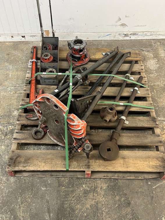 Skid Lot Of Ridgid Pipe Threading Equipment