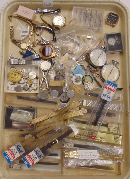 Variety of Watch Bands, Stop Watches, Watch Parts.