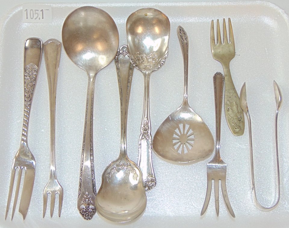 Variety of Flarware, Sheffield Sugar Tong.
