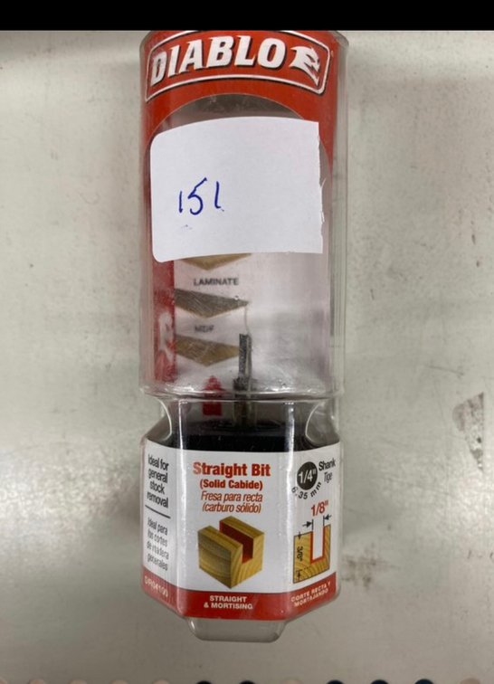 (2x)Diablo 1/8" Straight Bit