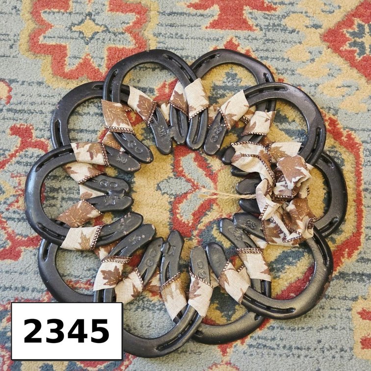 Horseshoe Wreath w/ Fall Ribbon