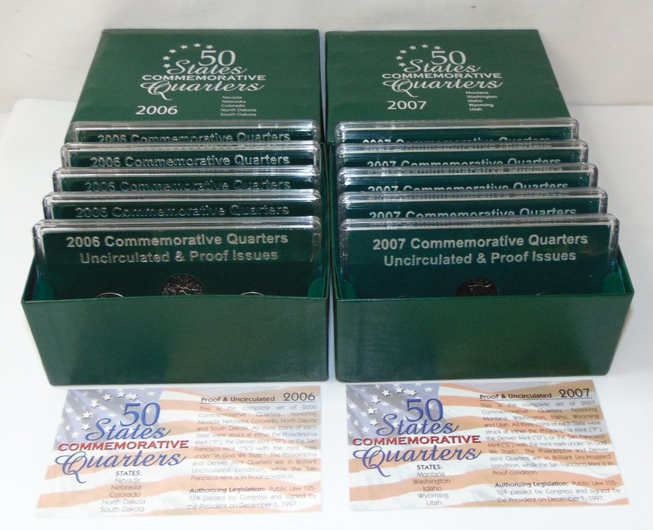 2006, 2007 "50 States Commemorative Quarters".