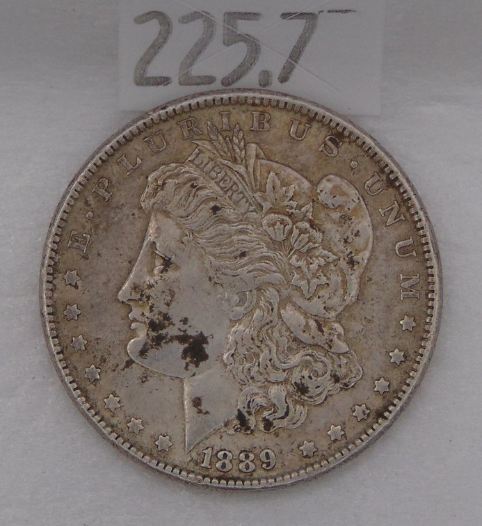 1889 Morgan Dollar AU.