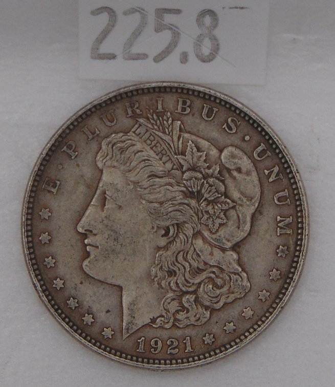 1921 Morgan Dollar AU.