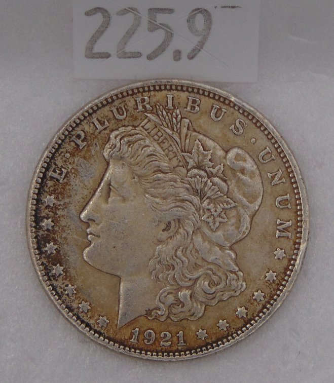 1921 Morgan Dollar AU.