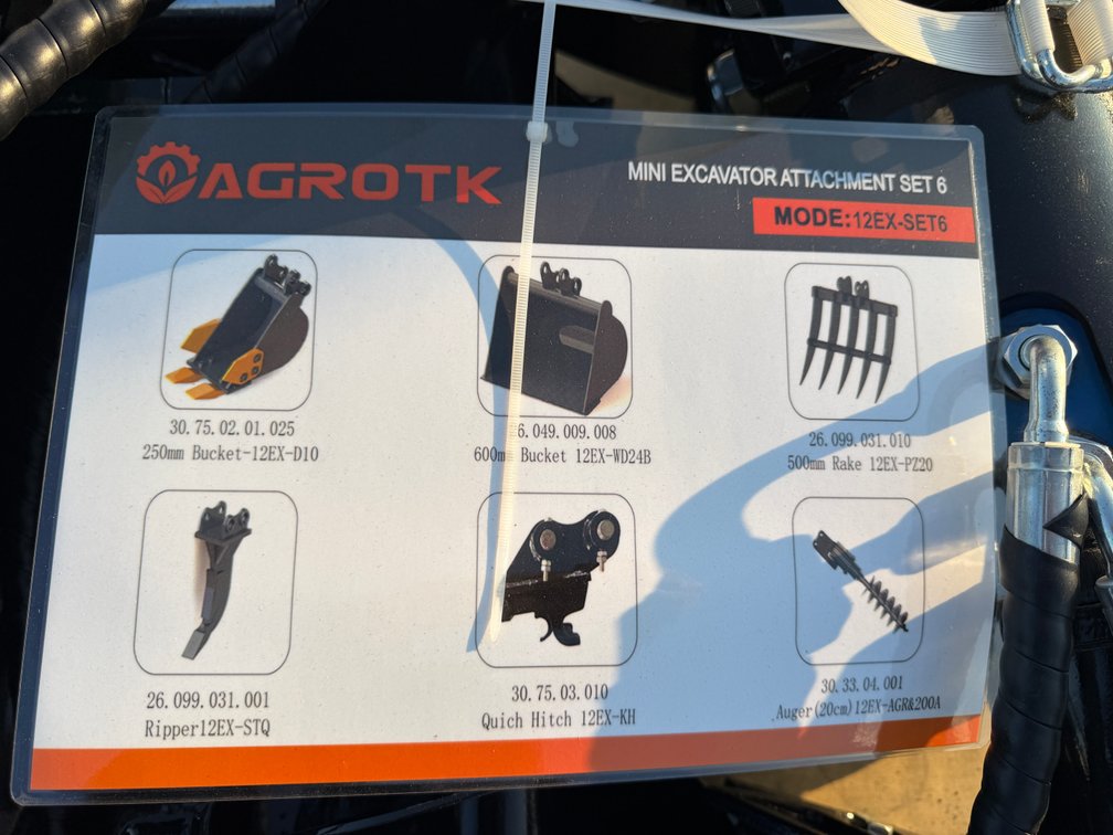 Agrotk Mini Excavator Attachment Set