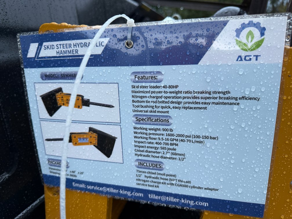 AGT Quick Attach Hydraulic Hammer