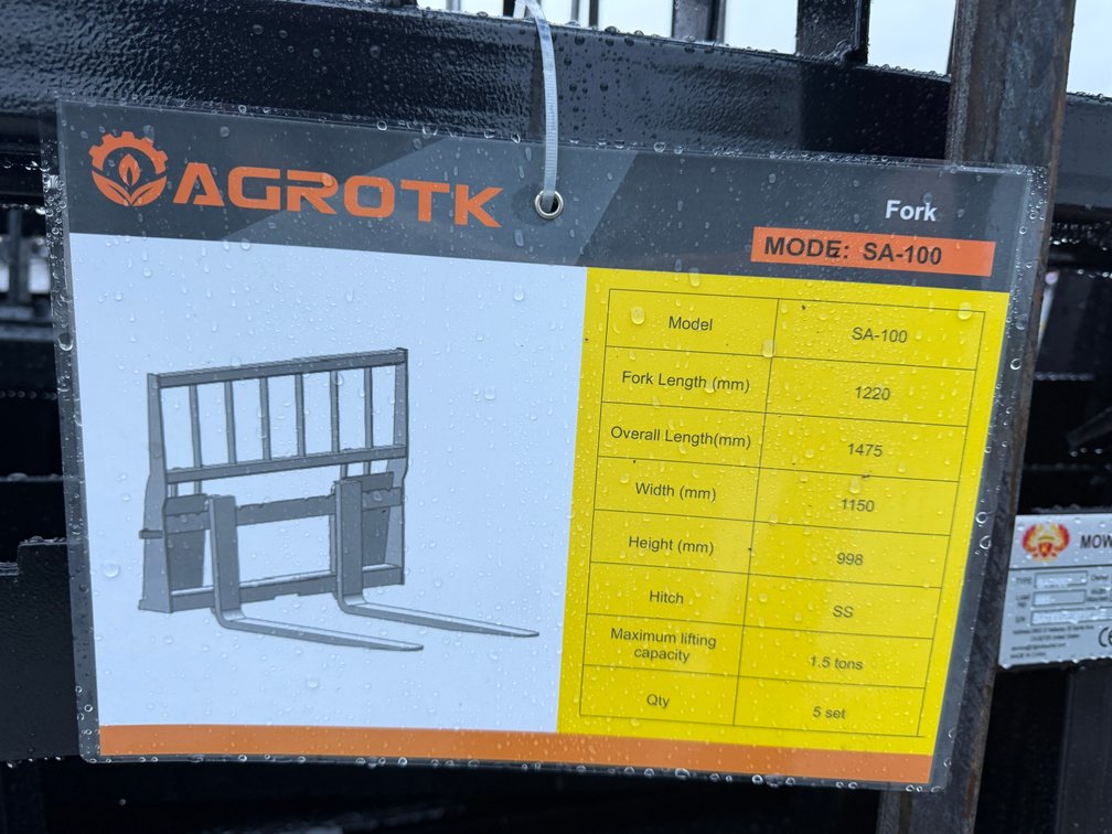 (5x) Mower King Quick Attach Pallet Forks