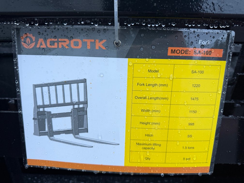 (5x) Mower King Quick Attach Pallet Forks