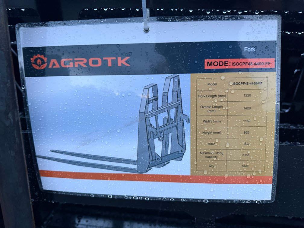 (5x) AGT Quick Attach Pallet Forks