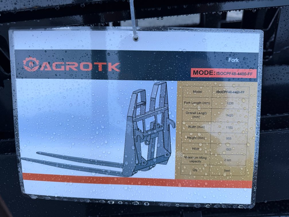 (5x) AGT Quick Attach Pallet Forks