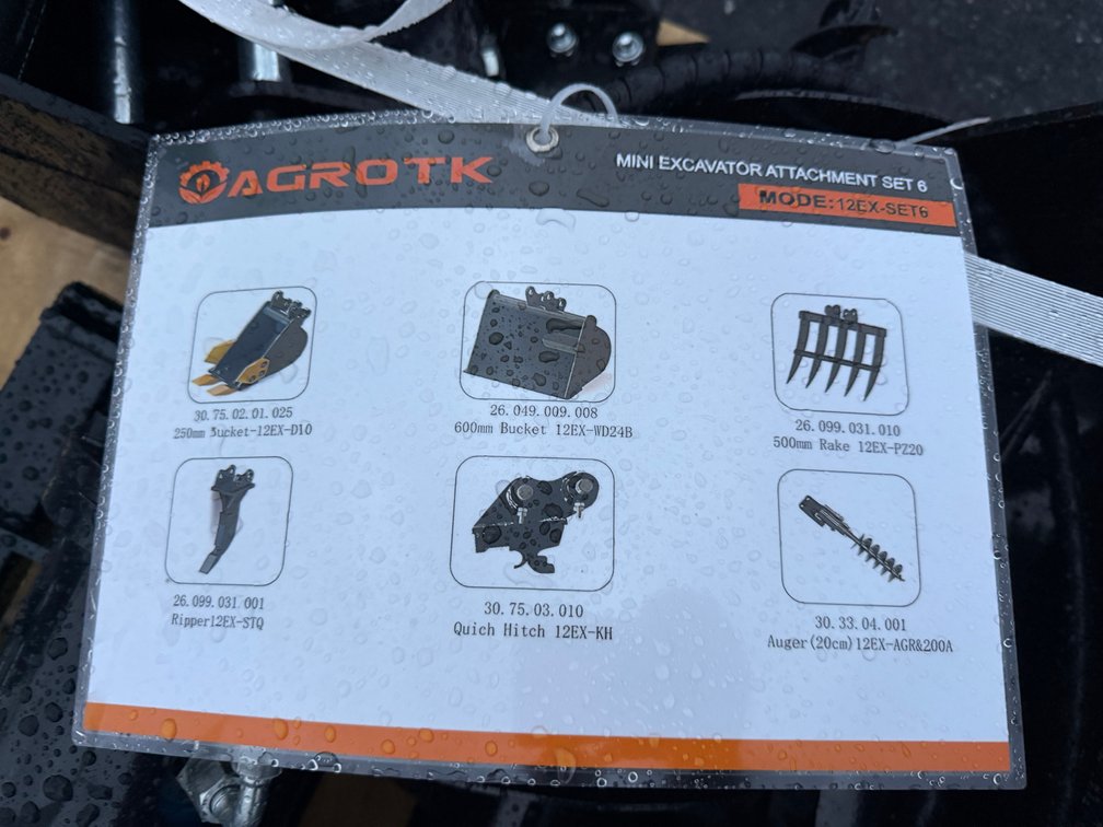 Agrotk Mini Excavator Attachment Set