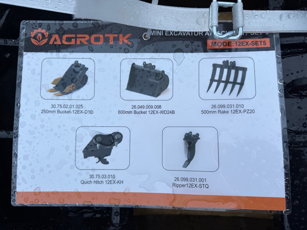 Agrotk Mini Excavator Attachment Set