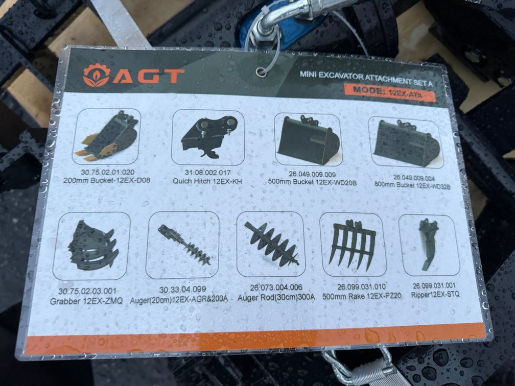 AGT Mini Excavator Attachment Set