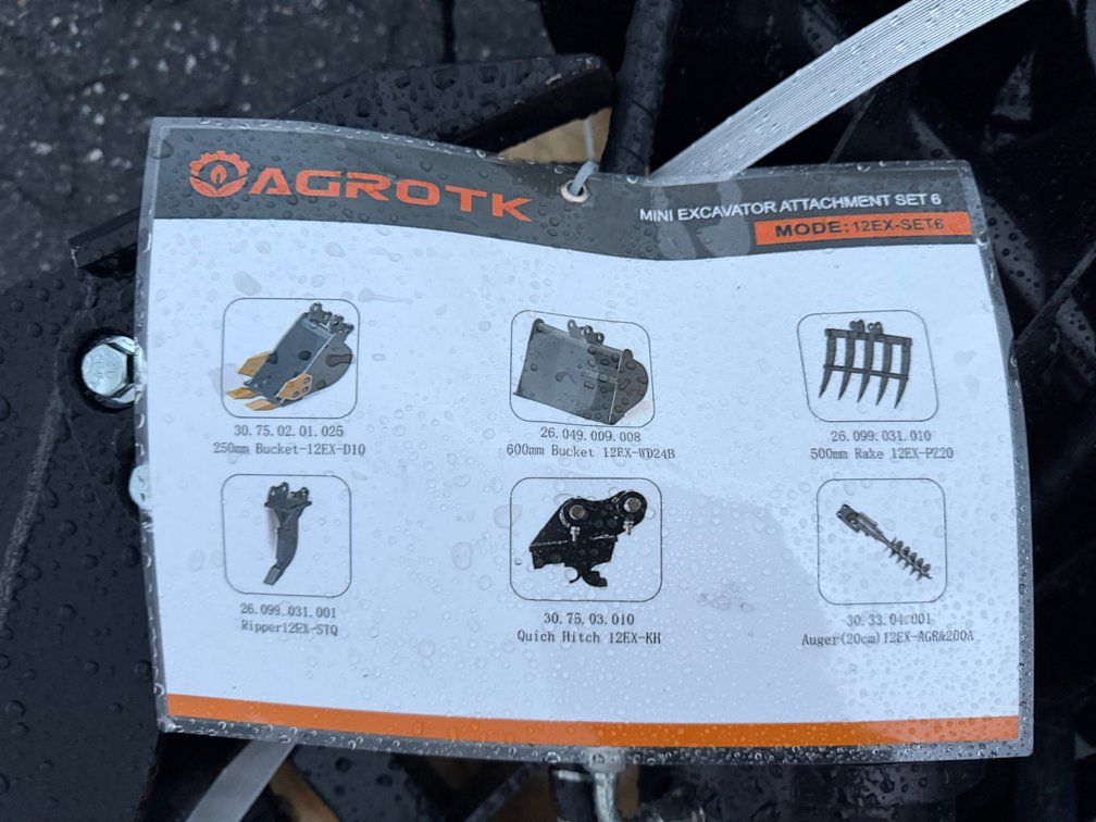 Agrotk Mini Excavator Attachment Set