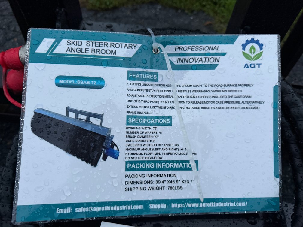 AGT Quick Attach Rotary Angle Broom